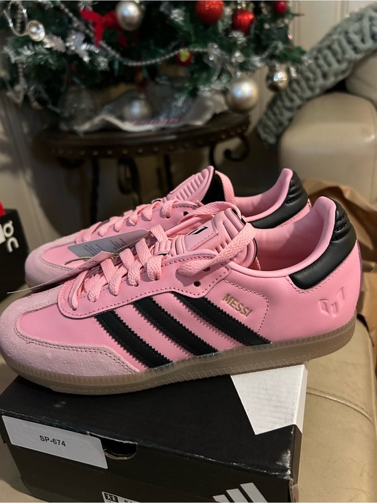 adidas Shoes - Women’s Adidas Pink and Black Samba Messi J Sneakers